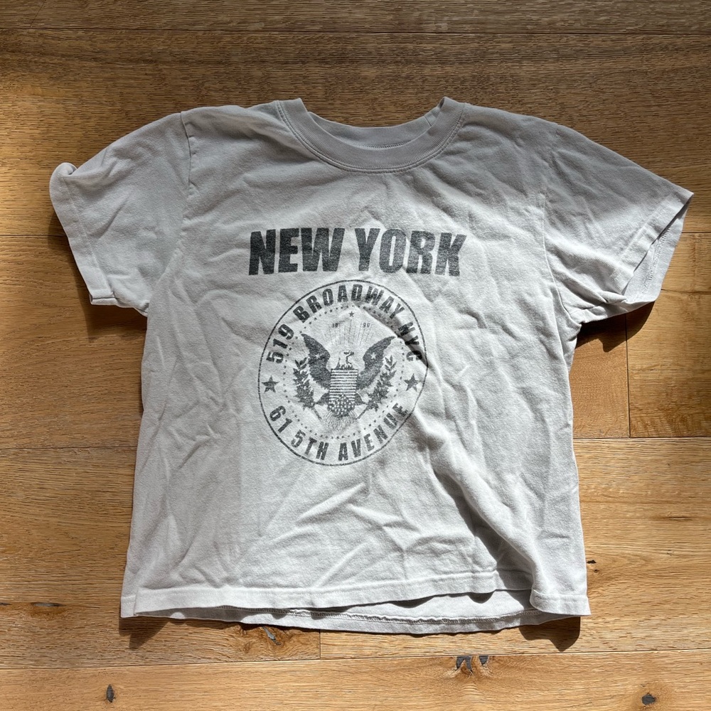 Cute New York Shirt Cropped Kids - Brandy Melville/John Galt
